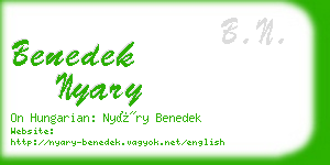 benedek nyary business card